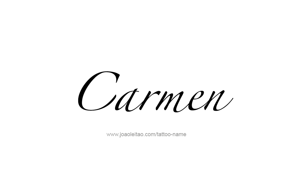 Tattoo Design Name Carmen  