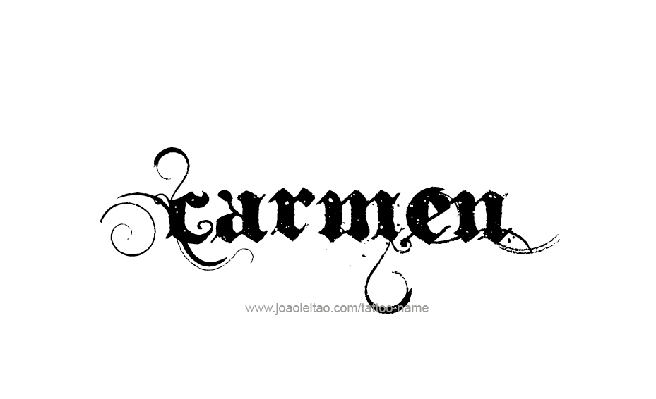 Tattoo Design Name Carmen  