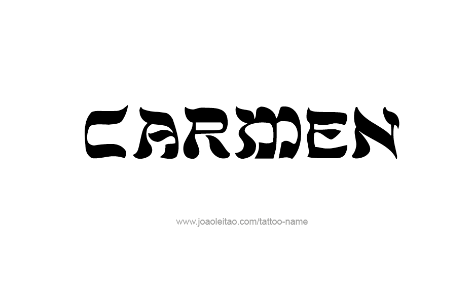 Tattoo Design Name Carmen  