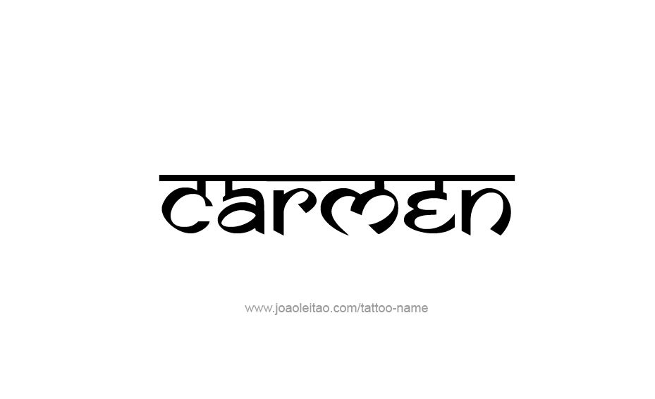 Tattoo Design Name Carmen  