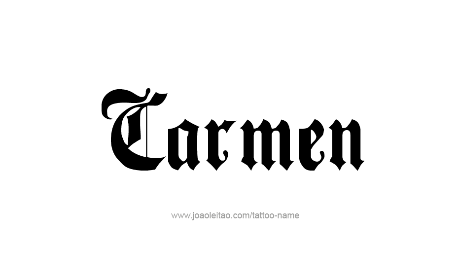 Tattoo Design Name Carmen  