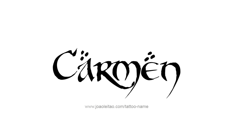 Tattoo Design Name Carmen  