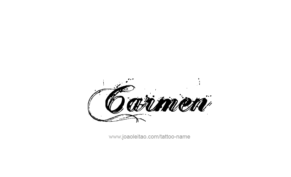 Tattoo Design Name Carmen  