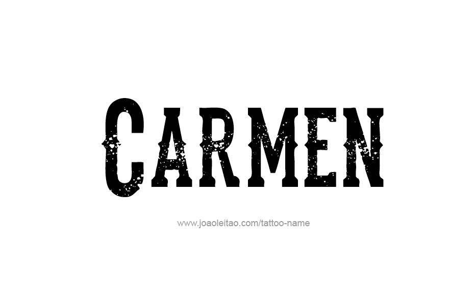 Tattoo Design Name Carmen  