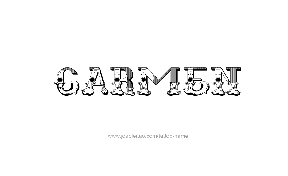 Tattoo Design Name Carmen  