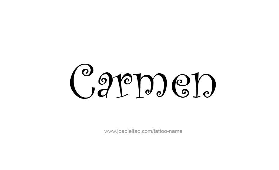 Tattoo Design Name Carmen  