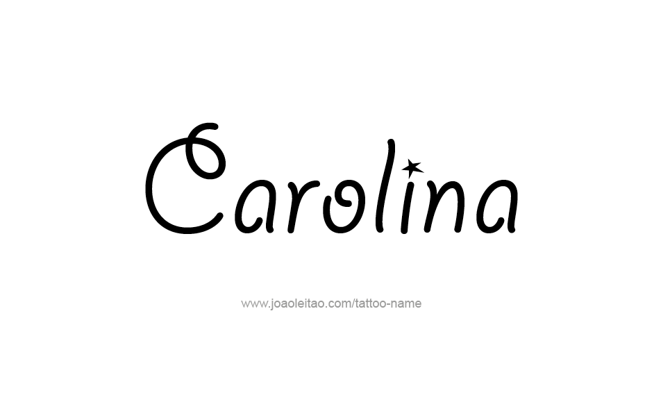 Tattoo Design Name Carolina  