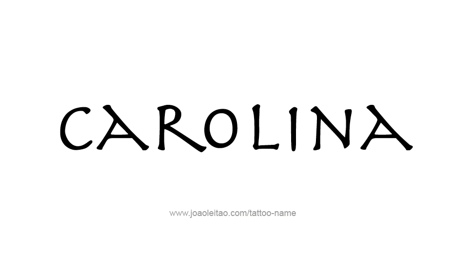 Tattoo Design Name Carolina  