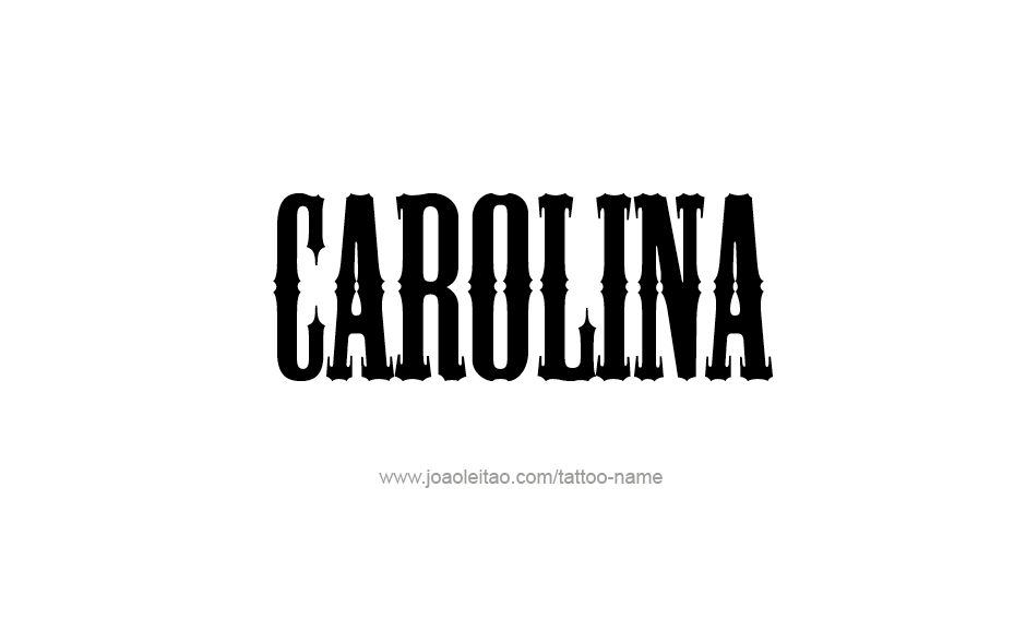 Tattoo Design Name Carolina  