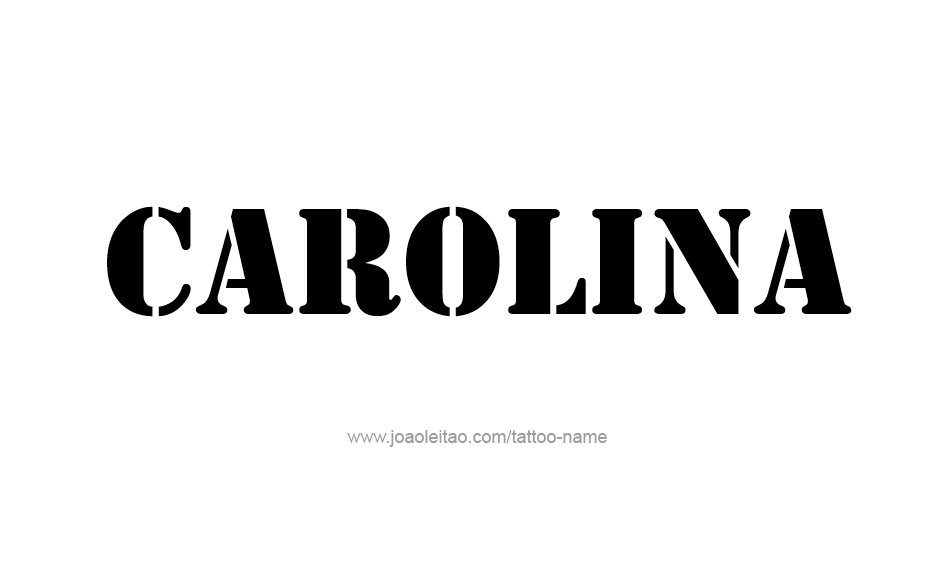 Tattoo Design Name Carolina  