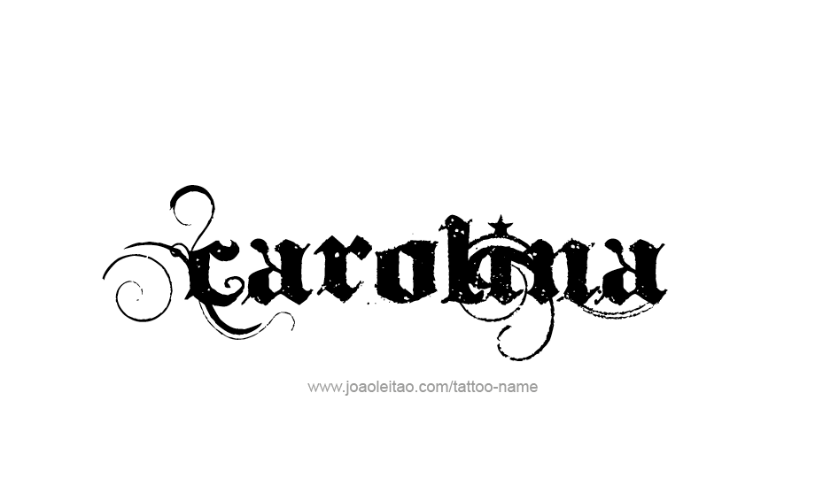 Tattoo Design Name Carolina  