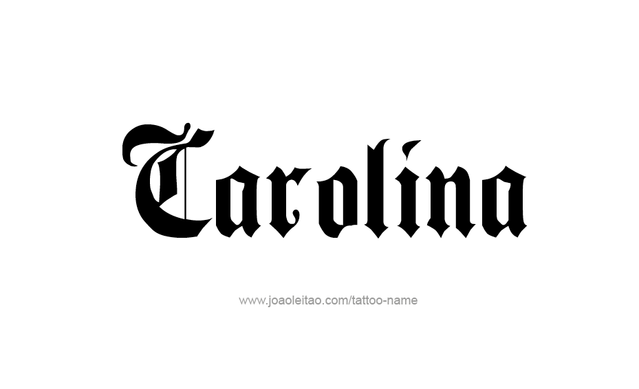 Tattoo Design Name Carolina  