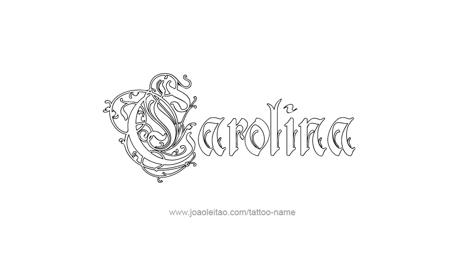 Tattoo Design Name Carolina  