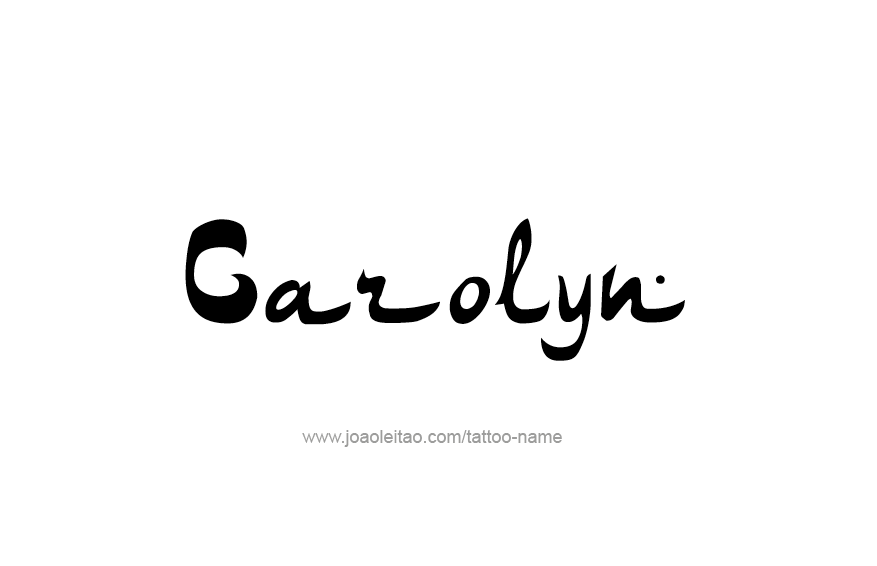 Tattoo Design Name Carolyn  