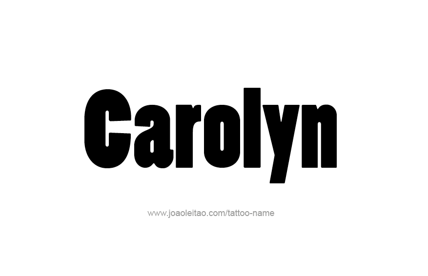 Tattoo Design Name Carolyn  