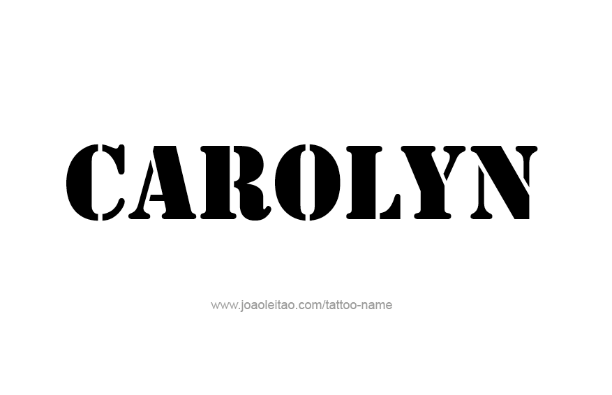 Tattoo Design Name Carolyn  