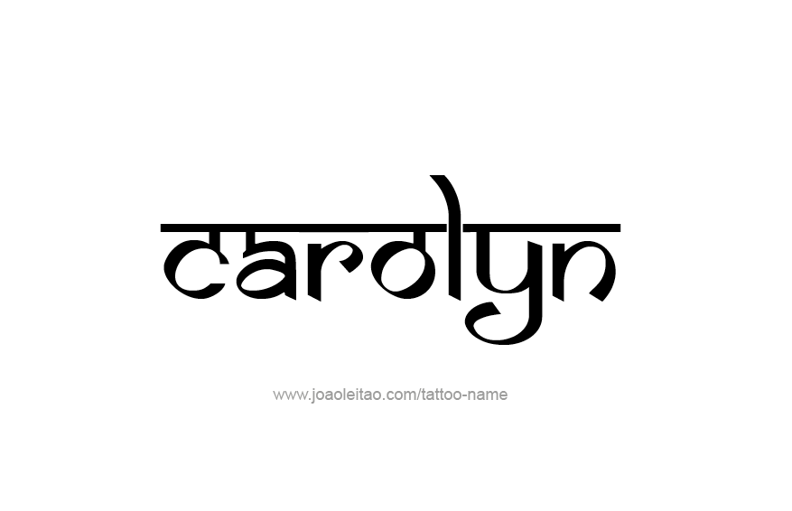 Tattoo Design Name Carolyn  