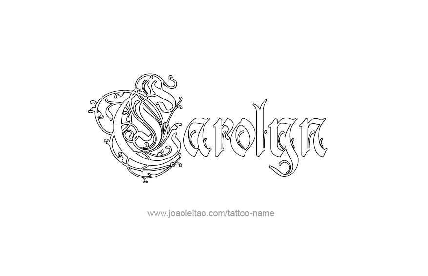 Tattoo Design Name Carolyn  