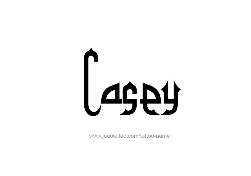 Casey Name Tattoo Designs