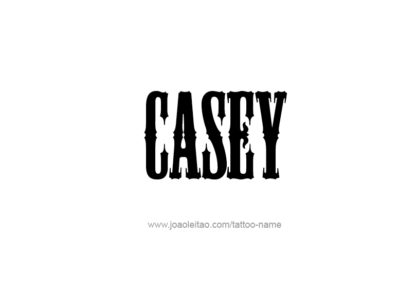 Tattoo Design Name Casey  