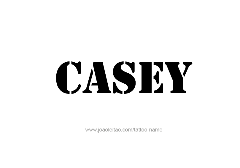 Tattoo Design Name Casey  