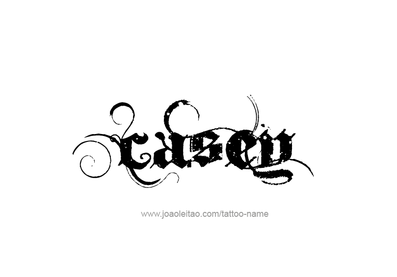 Tattoo Design Name Casey  