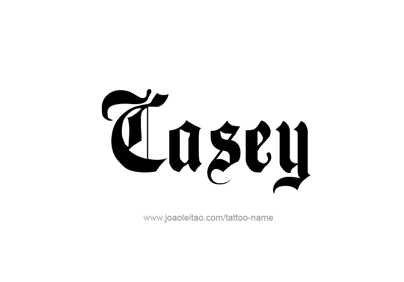 Tattoo Design Name Casey  