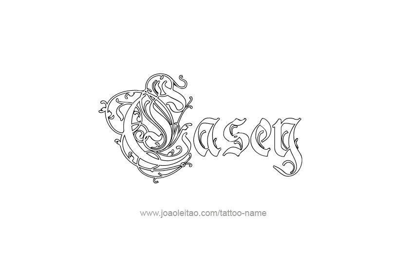 Tattoo Design Name Casey  