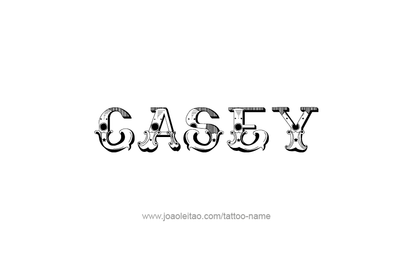 Tattoo Design Name Casey  