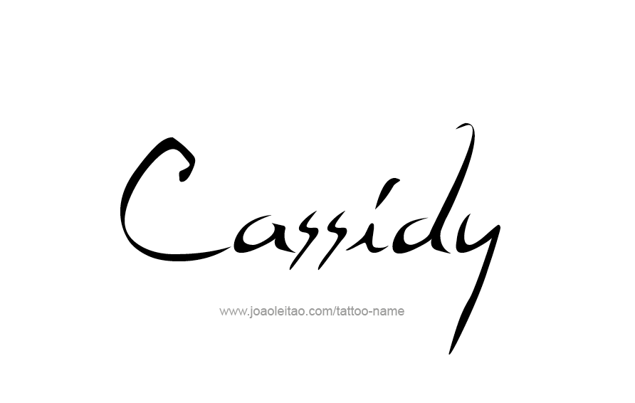 Tattoo Design Name Cassidy  