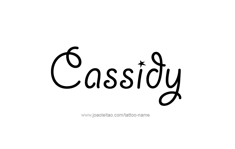 Tattoo Design Name Cassidy  