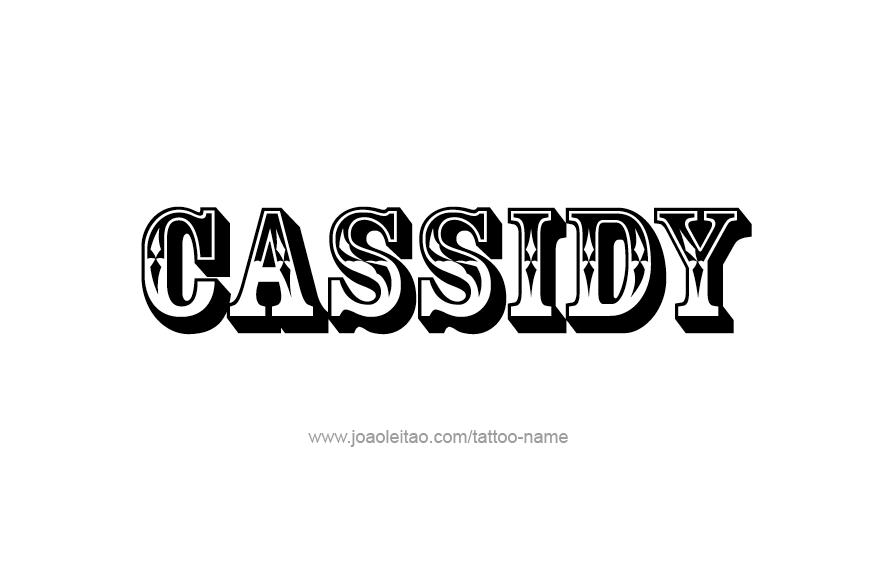 Tattoo Design Name Cassidy  