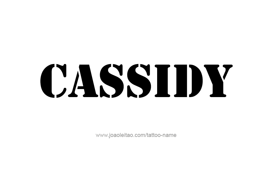Tattoo Design Name Cassidy  
