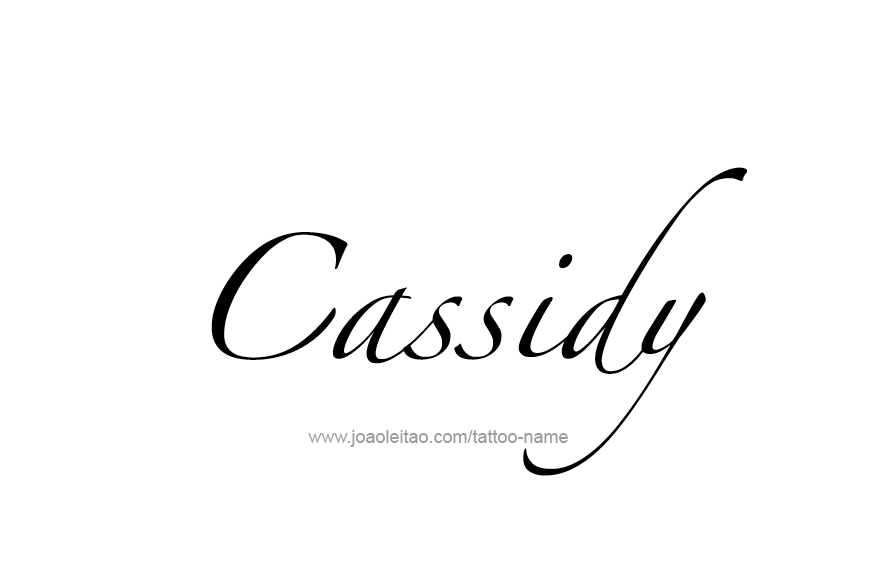 Tattoo Design Name Cassidy  