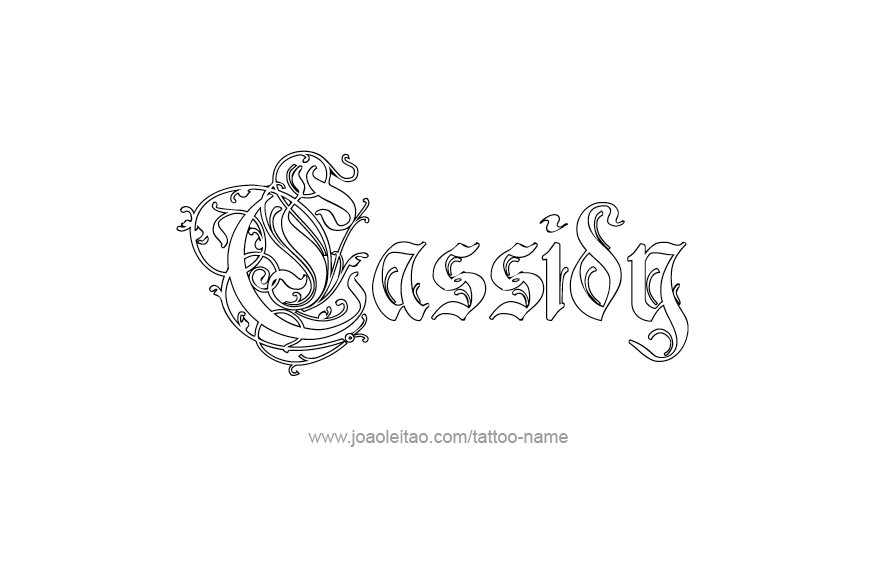 Tattoo Design Name Cassidy  