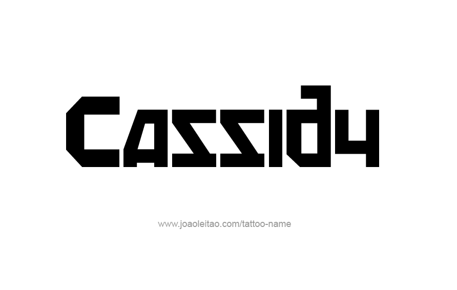 Tattoo Design Name Cassidy  