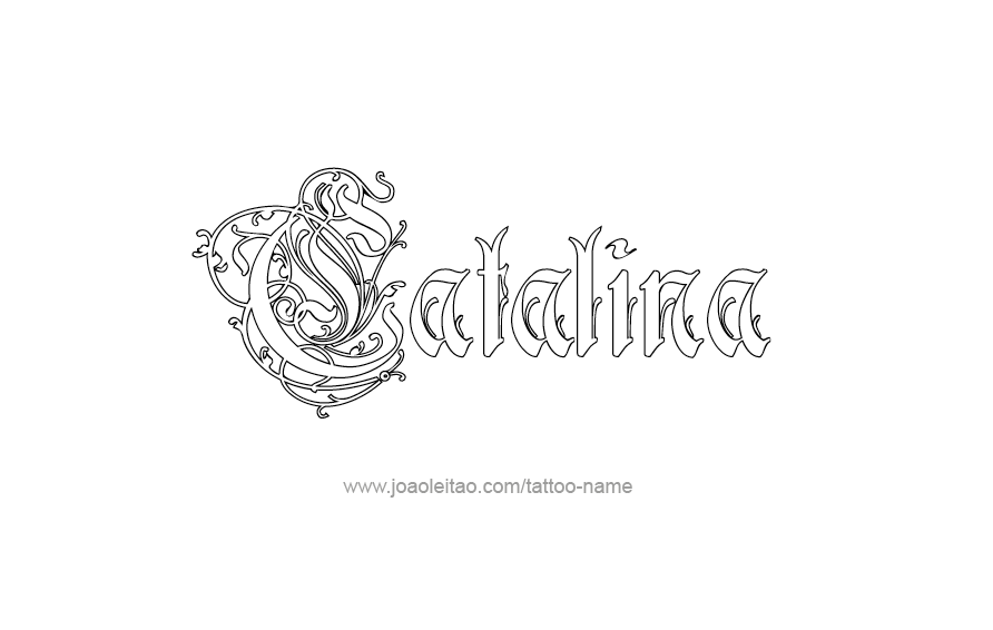 Tattoo Design Name Catalina  