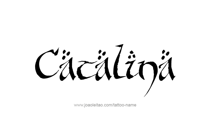 Tattoo Design Name Catalina  