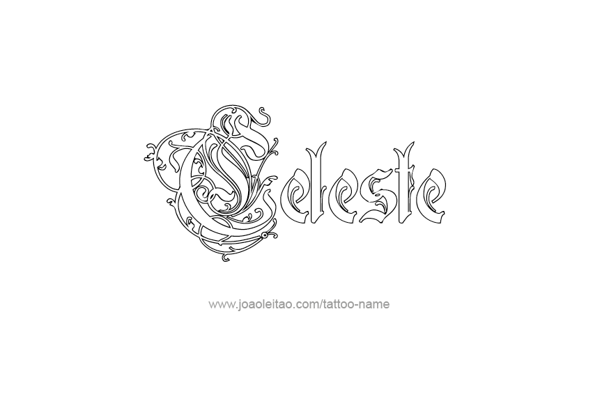 Tattoo Design Name Celeste  