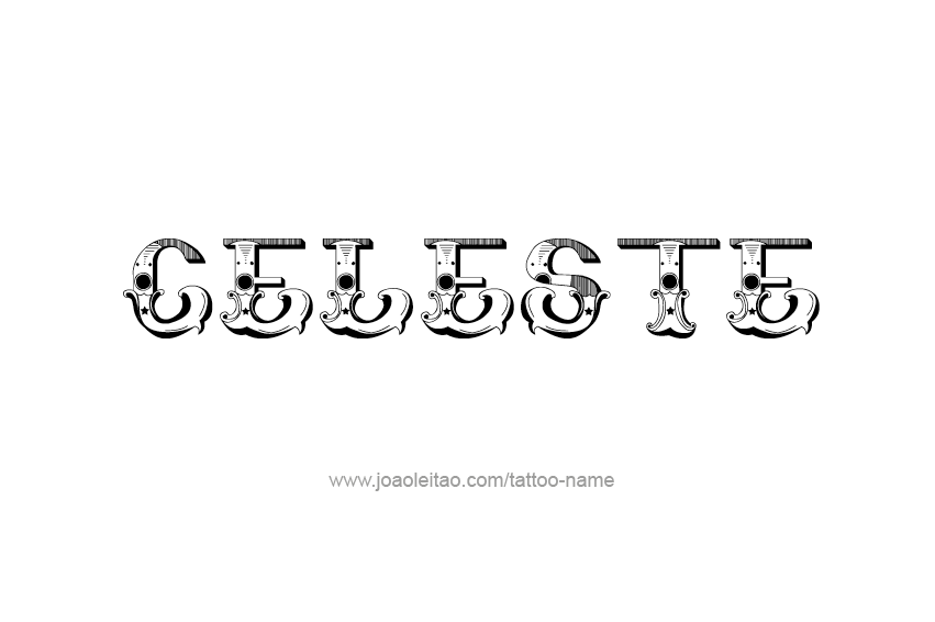 Tattoo Design Name Celeste  