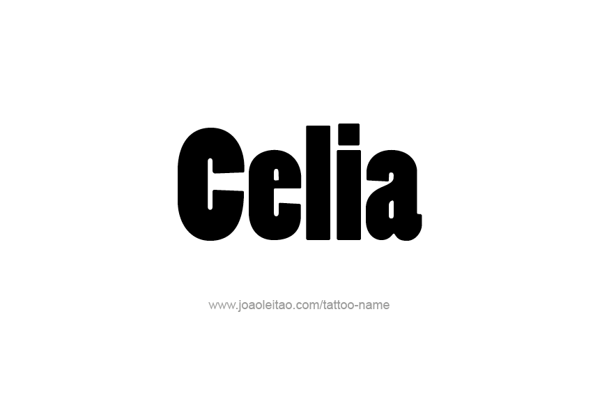 Tattoo Design Name Celia  