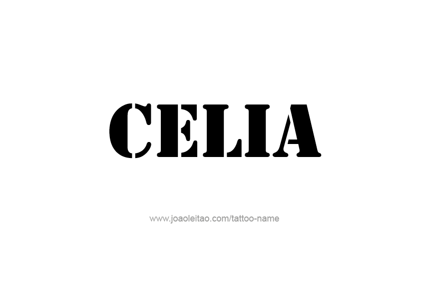 Tattoo Design Name Celia  