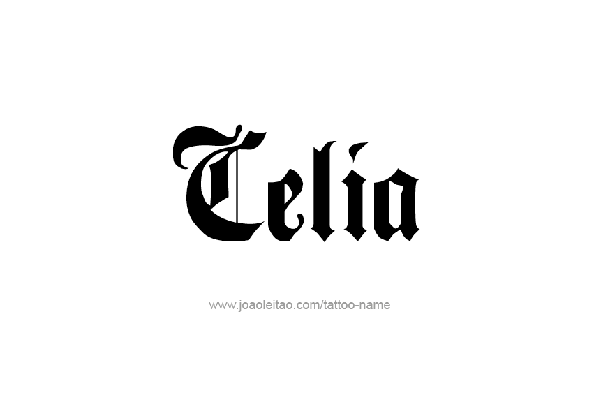 Tattoo Design Name Celia  