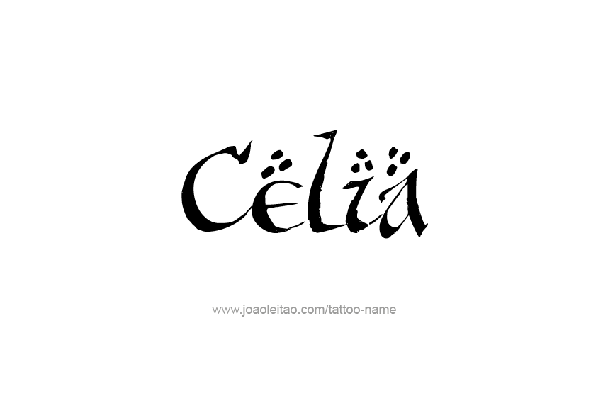 Tattoo Design Name Celia  