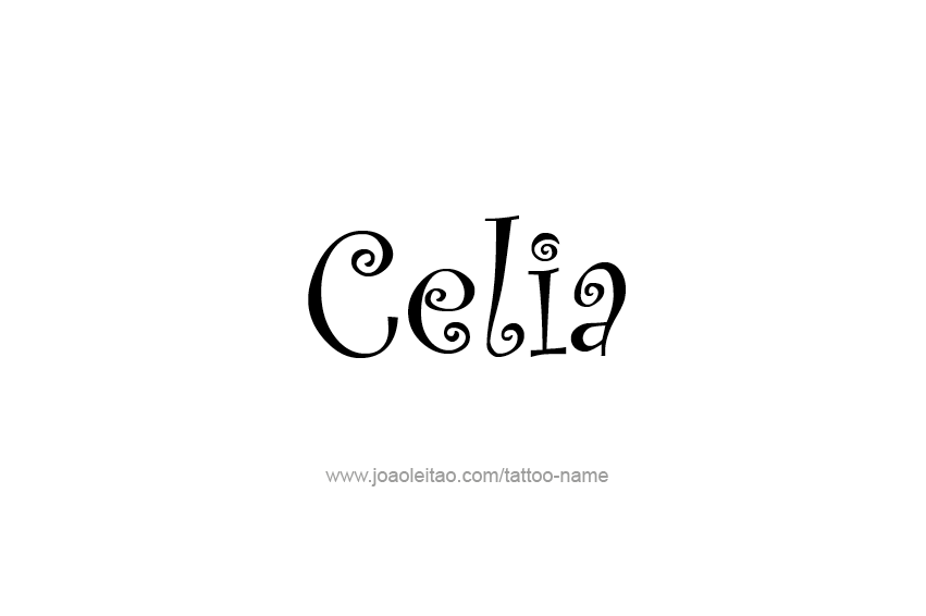 Tattoo Design Name Celia  