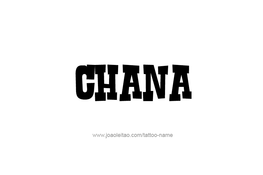 Tattoo Design Name Chana  