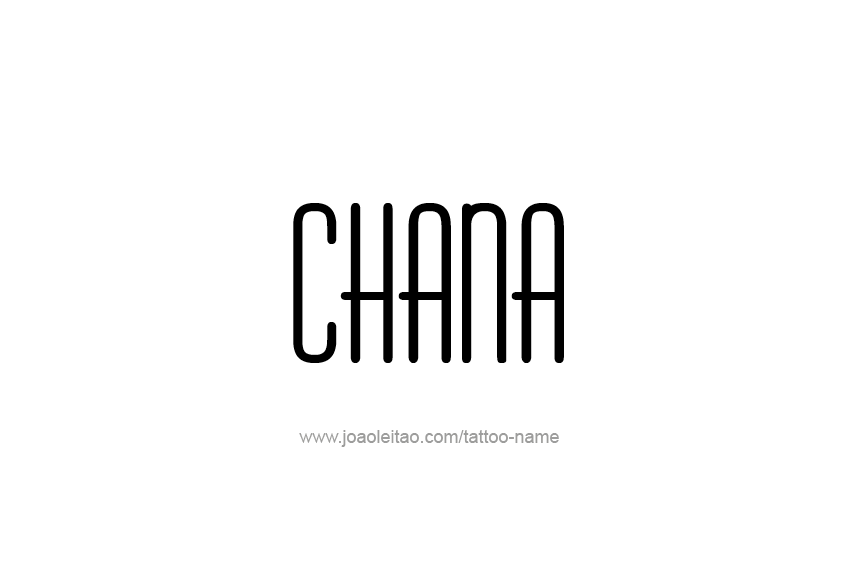 Tattoo Design Name Chana  