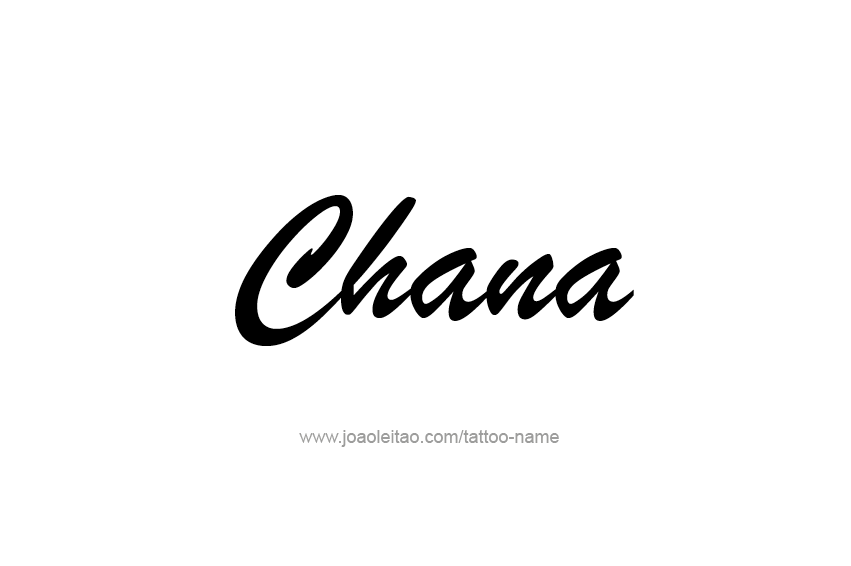 Tattoo Design Name Chana  