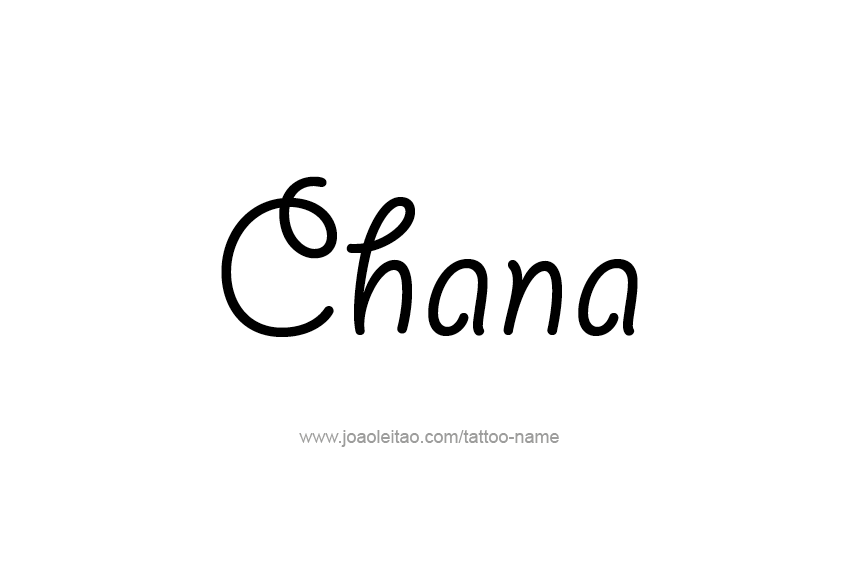 Tattoo Design Name Chana  