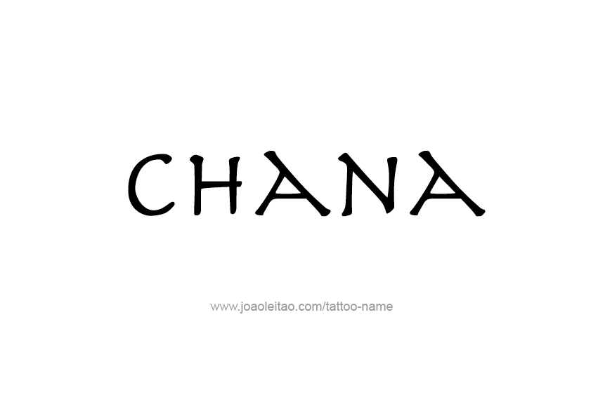 Tattoo Design Name Chana  